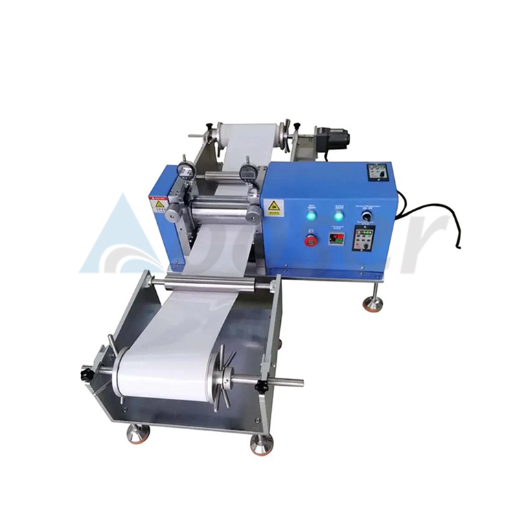 battery roll to roll press with winding and unwinding system machine