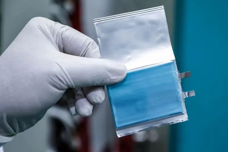 Lithium-ion soft-pack batteries in research.